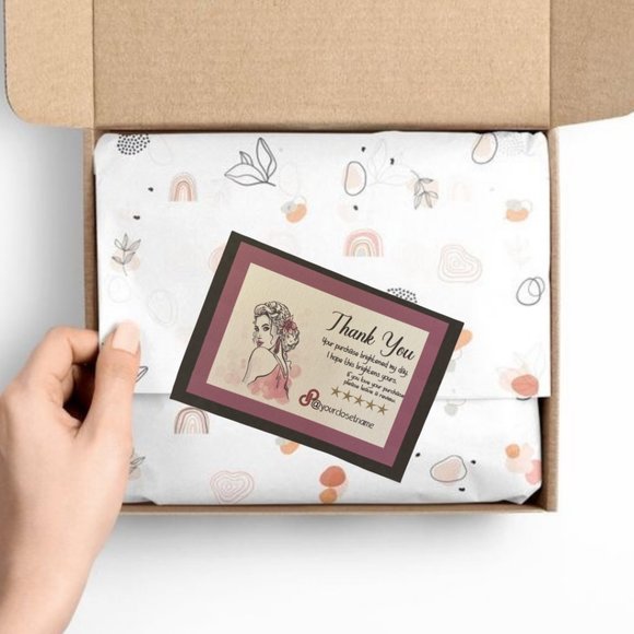 Glamorous Girl Thank You Cards, Poshmark TY 100 Cards - Picture 2 of 12